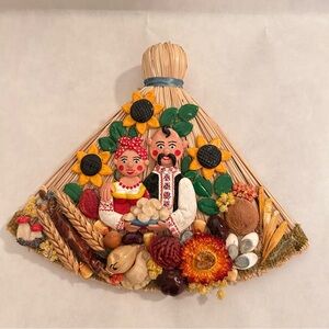 Ukrainian Handmade Wall Broom for Happiness Slavic Tradition Ukraine Folk Art